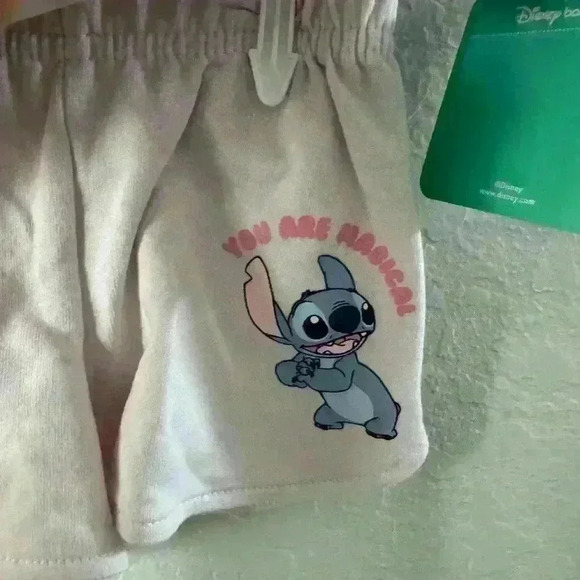 NWT Disney Girls Set Fleece Hooded Ruffle Short Sleeve Shirt and Shorts Sz 3-6MO - Picture 12 of 12